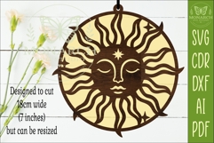 Sun Suncatcher SVG | celestial Window Hanger Laser Product Image 2