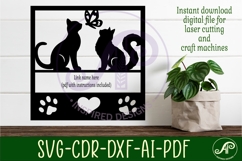 Cat lovers square named wall sign or card topper svg Product Image 2