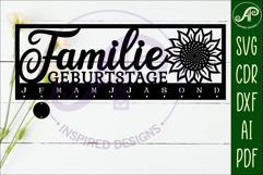 Familie Geburtstage German Calendar SVG laser cut file Product Image 2