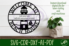 Personalized Beach House Sign SVG Lighthouse Name sign Product Image 2