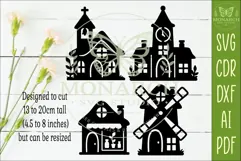 Fairy Village SVG . Fantasy house silhouettes 2 Product Image 2