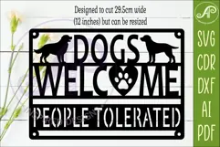 Dogs Welcome People Tolerated SVG Sign | Funny Dog Lover Product Image 2