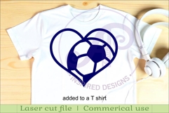Soccer ball heart laser cut wall sign Product Image 2