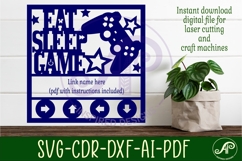 Gamer themed named wall sign or card topper svg Product Image 2