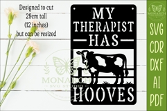 My Therapist Has Hooves Cow Wall Sign SVG | Funny Product Image 2