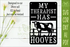 My Therapist Has Hooves Cow Wall Sign SVG | Funny Product Image 2