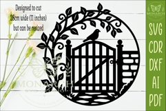 Secret Garden Gate SVG | Cottagecore Garden Wall Sign Product Image 2