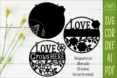 Love Grows Here Layered SVG | Floral Home Wall Sign | Laser Product Image 2