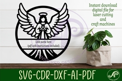 Guardian Angel Name Sign SVG, Praying Angel Laser Cut File Product Image 2