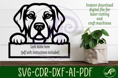 Golden Labrador dog name sign svg laser cut file Product Image 2