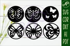 Butterfly Coasters, laser cut out garden designs 1 Product Image 2