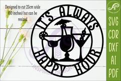 It's Always Happy Hour Cocktail Sign SVG | Bar Wall Art Product Image 2