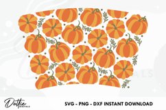 Pretty Pumpkins No Hole Starbucks Wrap SVG | 24oz Cold Cup Product Image 2