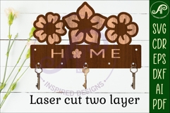 Flowers Key holder designs for wood and metal Product Image 2