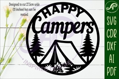Happy Campers tent wall sign, camper home decor Product Image 2