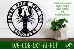 Fresh from the sea lobster wall art sign, SVG file Product Image 2