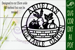 Abuela's Vegetable Garden Sign SVG, Laser Cut Vegetable Gard Product Image 2