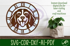 Beagle Dog Clock SVG, Beagle Wall Clock Laser Cut Product Image 2