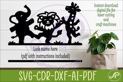 Dancing Safari Animals Name Sign SVG, Baby animals decor Product Image 2