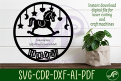 Rocking Horse name sign design for laser cutting Product Image 2