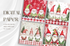Gnome Christmas Background Winter Snow Wallpaper Backdrop_18 Product Image 1
