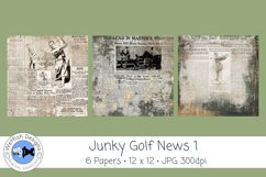 Junky Golf News 1 for Junk Journaling &amp; Scrapbooking Product Image 3