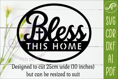 Bless This Home SVG | Christian Wall Sign | Laser Cut Product Image 2