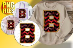 B Doodle Letter Style Sublimation Whimsical Christmas Fun! Product Image 1
