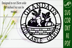 Grandad's Vegetable Garden Sign SVG, Laser Cut Vegetable Gar Product Image 2