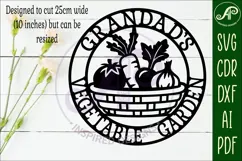 Grandad's Vegetable Garden Sign SVG, Laser Cut Vegetable Gar Product Image 2