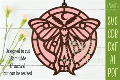 Luna Moth Suncatcher SVG | celestial Window Hanger Laser Product Image 2