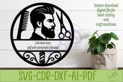 Personalized Barber Name Sign, Custom Salon Wall Decor, Product Image 2