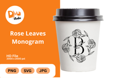 Rose Leaves Monogram Product Image 1
