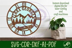 Lake George themed clock wall clock laser cut Product Image 2