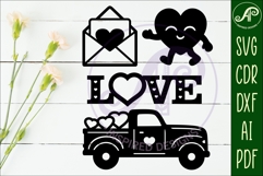 Valentines day silhouette laser cut outs SVG file 1 Product Image 2