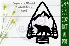 Arrowhead Black Bear animal wall sign Product Image 2