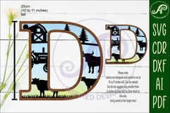 Farm Large D wall Letter 3 layer sign Product Image 2