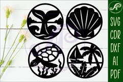 Ocean, nautical Coasters, laser cut out beach designs 3 Product Image 2