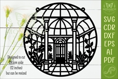 Botanical Conservatory Wall Art SVG, Victorian Greenhouse Product Image 2