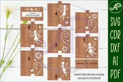 Fairies personalized kids height chart in Imperial Product Image 2