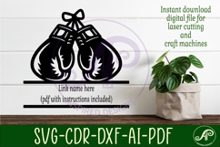 Boxing Gloves Name Sign SVG, Personalized Boxing Name Sign Product Image 2