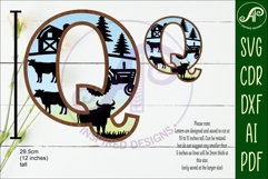 Farm Large Q wall Letter 3 layer sign Product Image 2
