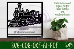 Train Name Sign SVG, Steam Train Wall Art, Kids Room Decor Product Image 2