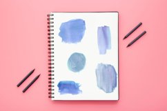 Blue Watercolor splash clipart Product Image 6