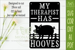 My Therapist Has Hooves Pig Wall Sign SVG | Funny Product Image 2