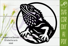 Bearded Dragon Lizard Wall Art SVG, Australian Reptile Product Image 2