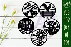 Farming Coasters, laser cut out Farmhouse designs 1 Product Image 2