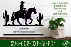 Cowboy Horse Rider SVG -Western Cowboy Silhouette -Ranch Product Image 2