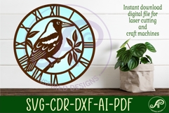 Magpie bird New Zealand themed clock wall clock laser cut Product Image 2