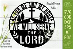 As For Me And My House Christian Wall Sign SVG Laser Cut Product Image 2